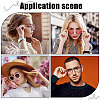 25 Pairs 5 Style Butterfly & Flat Round Anti-Slip Adhesive Soft Silicone Eyeglass Nose Pads FIND-GF0004-10-4
