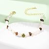 Natural Tiger Eye Chip and Rice Natural Pearl Beaded Bracelets GG-CBA3297-13G-H-2