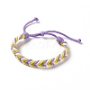 Polyester Wave Braided Cord Bracelet BJEW-B065-01-2