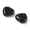 Natural Black Obsidian European Beads G-C252-01A-2