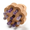 Natural Amethyst Scalp Massager AJEW-G058-02A-2
