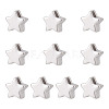 10Pcs Rhodium Plated 925 Sterling Silver Beads FIND-GO0002-59-1