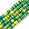 Handmade Polymer Clay Beads Strands CLAY-R089-6mm-T02B-35-1