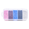 6000Pcs 5 Colors Glass Seed Beads SEED-YW0001-15A-3