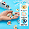 Yilisi 13Pcs 13 Style Flat Round & Car & Moon Alloy Enamel Brooches JEWB-YS0001-07-3