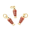 Brass Micro Pave Cubic Zirconia Pendants KK-Z147-03G-02-1