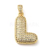 Brass Micro Pave Cubic Zirconia Pendants KK-E061-03G-12-1