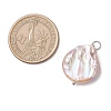 Natural Baroque Pearl Keshi Pearl Pendants PALLOY-JF04629-02-2