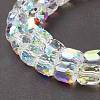Electroplate Opaque Glass Beads GLAA-F108-10A-18-4