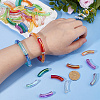 60Pcs 12 Colors UV Plating Transparent Rainbow Iridescent Acrylic Beads OACR-DC0001-58-3