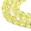 Electroplate Glass Beads Strands GLAA-Q099-E01-04-3