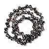 Transparent Electroplate Glass Beads Strands EGLA-F152A-FR07-4