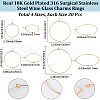 120Pcs 4 Styles 316 Surgical Stainless Steel Wine Glass Charms Rings STAS-BBC0009-37G-2