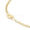 Vacuum Plating 304 Stainless Steel Flat Round Link Anklet with Cable Chains for Women STAS-E001-21G-2