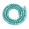 Frosted Opaque Glass Beads Strands GLAA-T032-P4mm-MBB12A-2