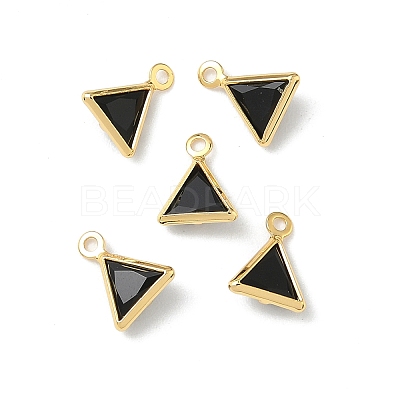 Brass Glass Charms KK-Z136-30G-03-1