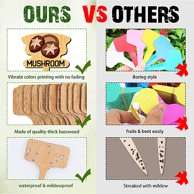 Wood Plant Labels WOOD-WH0500-009-1