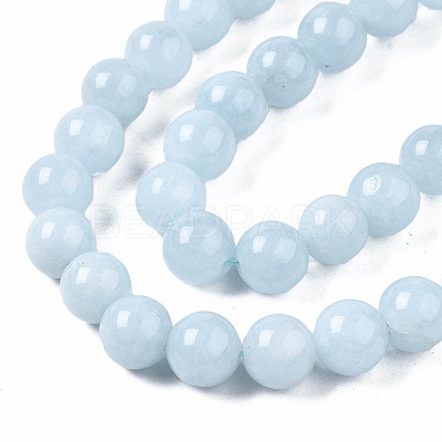 Natural Chalcedony Beads Strands X-G-S333-8mm-004-1