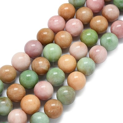 Natural Malaysia Jade Beads Strands G-B165-C06-14mm-1