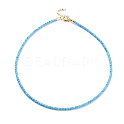 Braided Round Imitation Leather Bracelets Making BJEW-H610-01G-1
