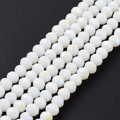 Electroplate Opaque Solid Color Glass Beads Strands EGLA-A034-P3mm-L17-1
