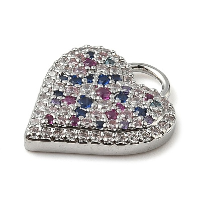 Brass Micro Pave Cubic Zirconia Pendants KK-I276-29P-1