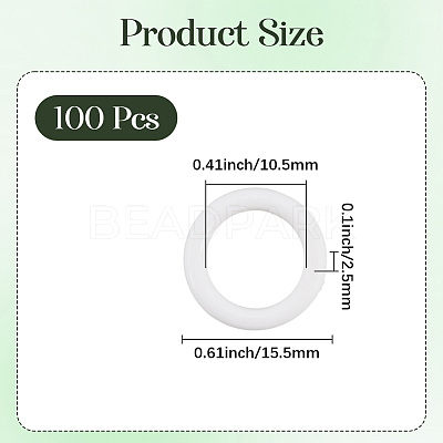 100Pcs Plastic Linking Rings KY-CN0001-01B-1