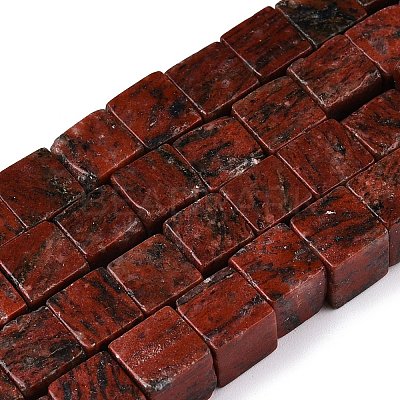 Natural Sesame Jasper/Kiwi Jasper Beads Strands G-T139-8x8-42A-1