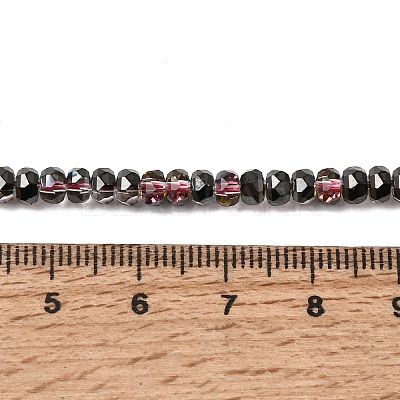 Electroplate Glass Beads Strands GLAA-Q105-03S-1