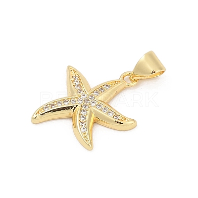 Brass Micro Pave Cubic Zirconia Pendants KK-D317-069G-1