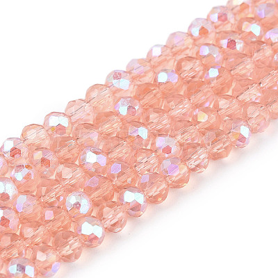 Electroplate Glass Beads Strands EGLA-A044-T3mm-L21-1