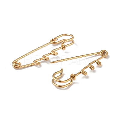 Ion Plating(IP) 304 Stainless Steel Safety Pins Brooch Findings STAS-I673-06-1