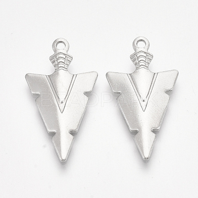 Tarnish Resistant 201 Stainless Steel Pointed Pendants X-STAS-T045-23P-1