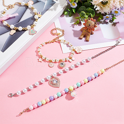4Pcs 4 Style Alloy Dog Collar AJEW-OC0003-87-1