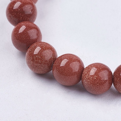 Synthetic Goldstone Bead Strands G-R193-04-6mm-1