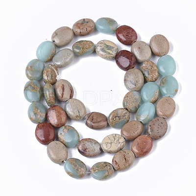 Natural Aqua Terra Jasper Beads Strands G-S366-015A-1