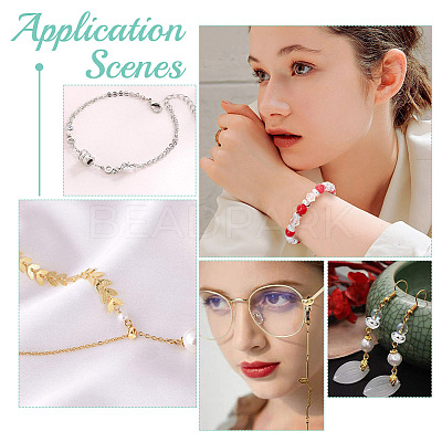 800Pcs 4 Style Brass Crimp Beads Covers KK-AR0003-69-1