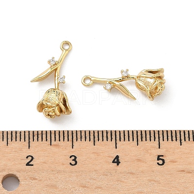 Brass Micro Pave Cubic Zirconia Pendants KK-L260-15G-1