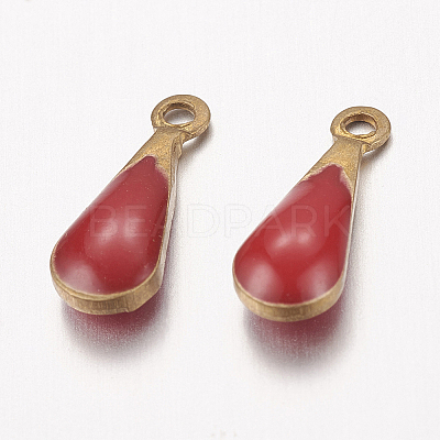 Antique Golden Plated Brass Enamel teardrop LS-X-KK-Q571-01G-1