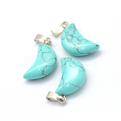 Moon Natural & Synthetic Mixed Stone Pendants G-Q369-M-1
