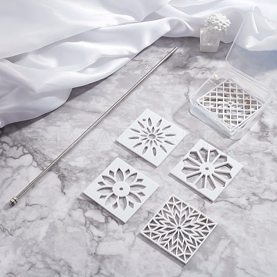 Silicone Soap Pull Through Designs Tool Sets DIY-WH0210-12-1