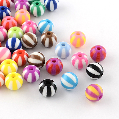 Strip Opaque Acrylic Beads X-SACR-R885-20mm-M-1