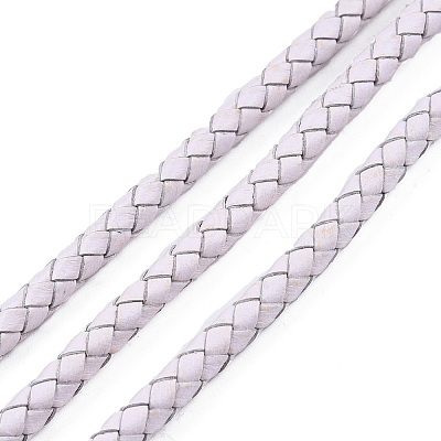 Braided Cowhide Leather Cord NWIR-N005-01R-3mm-1