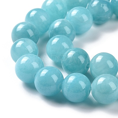 Natural Mashan Jade Round Beads Strands X-G-D263-8mm-XS28-1