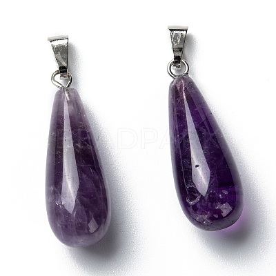 Natural Amethyst Pendants X-G-F707-14-1