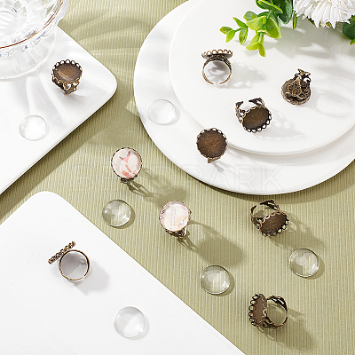 DIY Blank Dome Finger Ring Making Kit DIY-NB0008-19-1