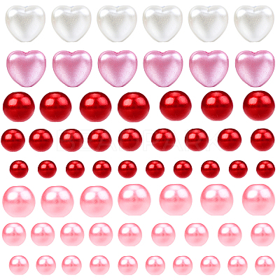 Spray Painted ABS Plastic Imitation Pearl Beads OACR-YW0002-20A-1