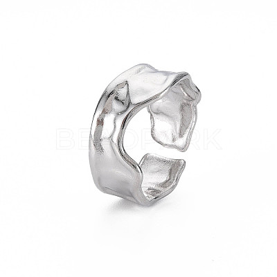 Non-Tarnish 304 Stainless Steel Irregular Cuff Ring X-RJEW-N038-039P-1