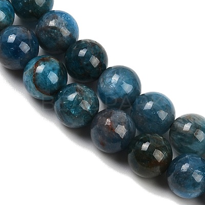 Round Natural Apatite Beads Strands G-K068-02-8mm-1