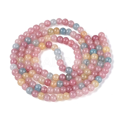 Ombre Effect Dyed Crackle Glass Beads Strands GLAA-Q106-01A-B16-1